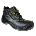 Zapatos de seguridad de cuero repujado Split con malla de forro (HQ05055)